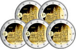 LOT 5 X 2 Euros Commémo. Germany 2021 - Saxony-Anhalt - Magdeburg Cathedral (5 Workshops) UNC ( non circulé)