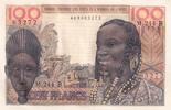 100 francs 1965 Benin 100 Francs - Mask - 1965 - Serial M.244 - P.201Bf I / ST
