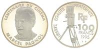 France  100 Francs Marcel Pagnol - 100 years of Cinema - 1995 Proof AU