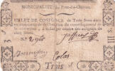 France 3 sous 3 sous - Pont-Du-Château City - 1792 -