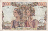 France 1949 5000 Francs Sea and Countryside - 10-03-1949 - Serial P.8 - F.48.01 VF