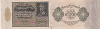 Germany  10000 Mark - Portrait of man by Durer - 1922 - Serial J AU