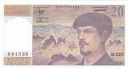 France  20 Francs - Debussy - 1989 - Serial M.025 UNC