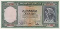 Greece  1000 Drachms - Woman - Parthenon - 1939 - Serial A.102 - P.110a UNC