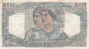 France 1949 1000 Francs Minerva and Hercules - 17-02-1949 - Serial U.517 FF+