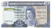 Gibraltar 10 pounds 10 Pounds Elizabeth II - Governor's House - 1986 - Serial A - P.22b -