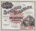 Sweden 100 kronor 100 Kronor - Svea - Gustav Vasa - 1961 - Serial B - P.48c -