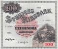 Sweden 100 kronor 100 Kronor - Svea - Gustav Vasa - 1963 - Serial D - P.48e -