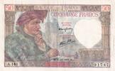 France 50 francs 50 Francs Jacques Coeur - 20-11-1941- Serial A.141 -
