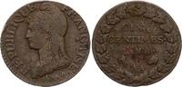 France 1799 5 Centimes Dupré - An 8 (1799-1800) - AA Metz FF+