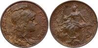 France  5 Centimes Liberty head - 1917 XF
