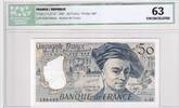 France 50 francs 50 Francs - Quentin de la Tour - 1987 - Serial G.49 - ICG 63UNC -