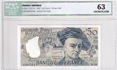France 50 francs 50 Francs - Quentin de la Tour - 1987 - Serial K.49 - ICG 63UNC -