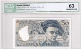 France 50 francs 50 Francs - Quentin de la Tour - 1992 - Serial L.72- ICG 63UNC -