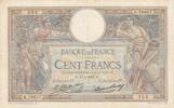 France 1927 100 Francs - Luc Olivier Merson - Grands cartouches - 17-01-1927 - Serial K.16637 VF