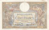 France 1928 100 Francs LOM - large cartridges - 28-03-1928 - Serial F.20994 VF