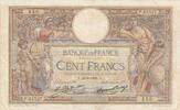 France 1929 100 Francs LOM - large cartridges - 28-06-1929 - Serial P.25537 VF