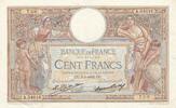 France 1932 100 Francs LOM - large cartridges - 03-03-1932 - Serial A.34616 VF