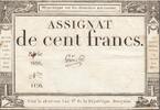France  100 Francs - 18 Nivose An III - (07.01.1795) - Sign. Gros - Serial 1696 VF