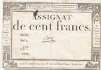 France  100 Francs - 18 Nivose An III - (07.01.1795) - Sign. Saxy - Serial 1071 VF