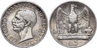 Italy 5 lire 5 Lire Vittorio Emanuele III - 1927 R Roma - Silver -