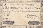 France 5 livres 1792 5 Pounds - 27-06-1792 - Sign. Corsel - Serial 5J VF