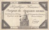 France  50 Livres - 14 December 1792 - French Republic - Sign. Gautier - Serial 2960 FF+