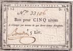 France  5 Livres Siège de Lyon - 31-08--1793 - number 33106 XF