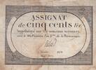France 500 livres 500 Livres - 20 Pluviose An II (8.2.1794) - F+ - Sign. Ribou -