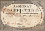France 500 livres 500 Livres - 20 Pluviose An II (8.2.1794) - F+ - Sign. Poiré -