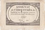 France 500 livres 500 Livres - 20 Pluviose An II (8.2.1794) - VF - Sign. Gautier -