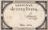 France 5 livres 5 Pounds - 10 Brumaire Year II (31.10.1793) - Sign. Laporte - Serial 16662 VF