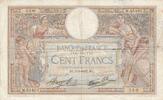 France 1937 100 Francs Luc Olivier Merson - 09-09-1937 - Serial M.55463 FF