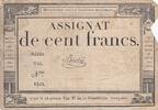 France  100 francs - 18 Nivose An III - 1794 - Sign. Bouly - Serial 916 FF