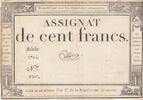France 100 francs 100 francs - 18 Nivose An III - 1794 - Sign. Guyon - Serial 1784 -