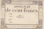 France  100 francs - 18 Nivose An III - 1794 - Sign. Mane - Serial 3748 VF