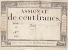 France  100 francs - 18 Nivose An III - 1794 - Sign. Vienoz - Serial 33 VF