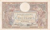 France 100 francs 100 Francs Luc Olivier Merson - 30-12-1938 - Serial Z.56740 -