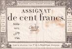 France  100 Francs - 18 Nivose An III - (07.01.1795) - Sign. Oudry - Serial 1611 VF