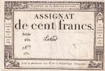 France 100 francs 100 Francs - 18 Nivose An III - (07.01.1795) - Sign. Lenoir - Serial 859 -