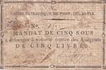 France  5 Sous - Ain - Pont-de-Veyle - 1792 VF