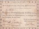 France 5 sous 5 Sous - Allier - Moulins - 1791-1792 -