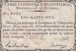France  5 Sous - Cher - Linieres Caisse Patriotique - 1792 VF