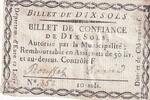 France 10 sols 10 Sols - Eure et Loir - Municipalité de Chateauneuf - 1792 -