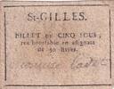 France 5 sous 5 Sous - Gard - Commune de Saint-Gilles - 1792 -