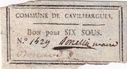 France  6 Sous - Gard - Commune de Cavilhargues - 1792 VF