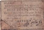 France 1792 5 Sous - Haute-Garonne - Municipalité de Muret - 06-06-1792 FF