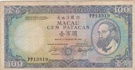 Macao  100 patacas - Baia da Praia Grande - BNU - 1984 - P.61b FF