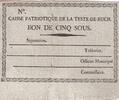 France 5 sous 5 Sous - Gironde - Caisse Patriotique de Teste-de-Buch - 1792 -