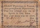 France 2 sols 2 Sols et Demi - Herault - Billet Patriotique de Pezenas - 1792 -